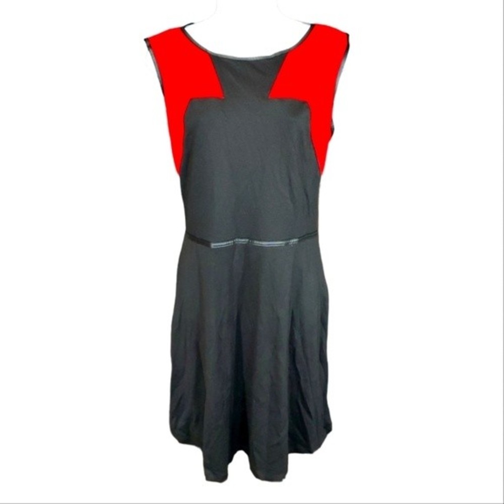 Enfocus Studio Red And Black Sleeveless Dress